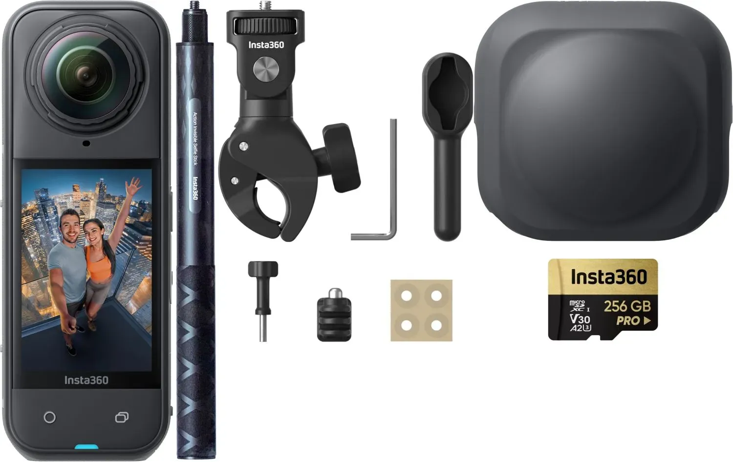 INSTA360 X5 Motorrad-MultiView-Bundle + Micro SDXC 256GB V30 A2 U3