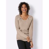 Wollpullover CREATION L PREMIUM "Kaschmir-Merino-Pullover" Gr. 38, beige (elfenbein) Damen Pullover