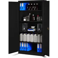 Jan Nowak C001H Aktenschrank 195 x 90 x 40 cm schwarz