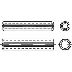 ISO 13337 Spannstift (Spannhülse), leichte Ausführung, FST 21x45 HP 0