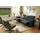 OTTO home 3-Sitzer OTTO HOME "SKAANE Struktur-Sofa, 229 cm, manuelle-u. elektrische Relaxfunktion", grau (anthrazit), B:229cm H:100cm T:100cm, 100% Polyester, Sofas, Relax-Funktion in 2 Sitzen, Kopfteilverstellung, Federkernpolsterung