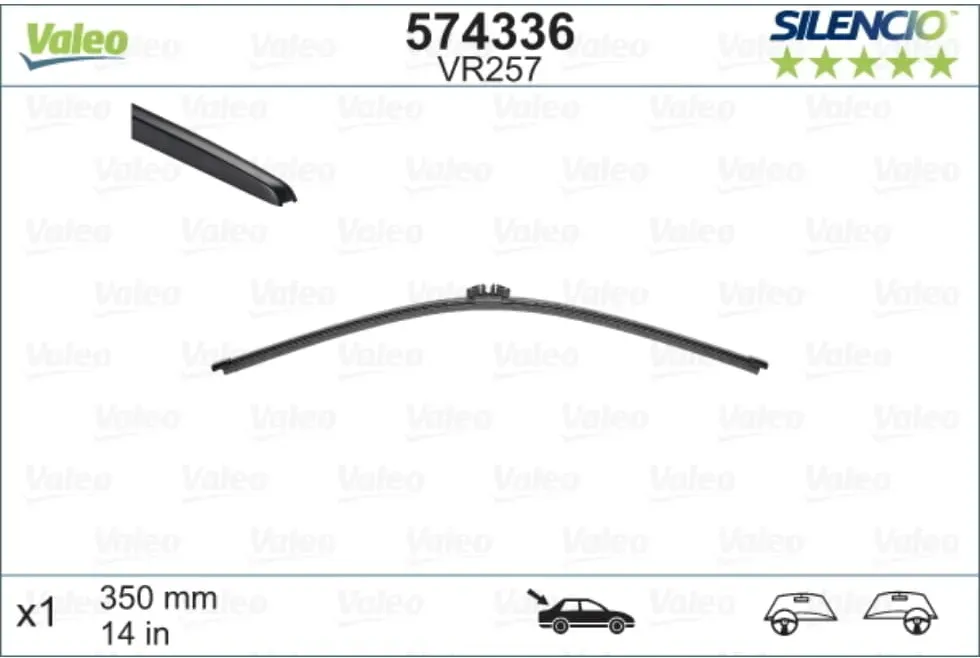 Wischblatt VALEO 574336 für Volvo Ford BMW V70 III S-Max Galaxy 5er XC60 II