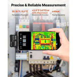 Vevor Wärmebildkamera 512x384 Super IR & 256x192 IR-Auflösung für iOS & Android, 25Hz, -20°C-550°C