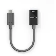 PureLink USB-C auf USB-A Adapter - USB 3.1 Gen 1 - iSerie - schwarz - 0,10m