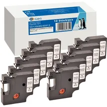 G&G Schriftband 40913 Schwarz auf Weiß 9mm x 7000mm 10 Blatt