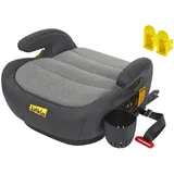 Jovikids Sitzerhöhung Auto Kinder, ECE R129 Kindersitzerhöhung mit ISOFIX für Kinder 125-150 cm(ca.6-12 Jahre), Getränkehalter & ISOFIX Einführhilfe, Verstellbare Schultergurtführung