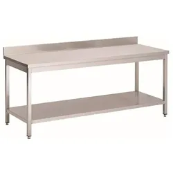 Gastro-Inox Arbeitstisch aus Edelstahl mit Grundboden 900x600x880mm