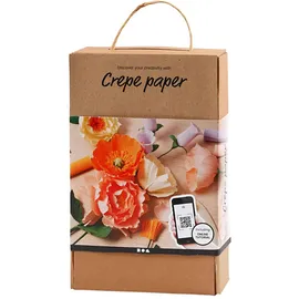 Creativ Company DIY Kit - Krepppapier (97738), Schwarz, sortiert