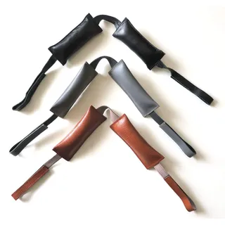 Leder-Türkissen-Tür-Kissen-Türstopper-Fensterstopper-Türpuffer-Kein lautes zuschlagen oder zufallen der Tür-schwarz