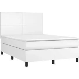 vidaXL Boxspringbett 140 x 200 cm Weiß