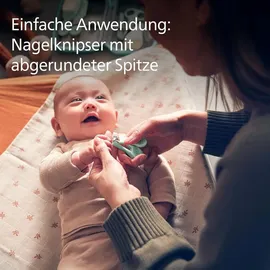 Philips AVENT Babypflege-Set – Starter-Set mit 9 Zubehörteilen: Nagelknipser, Schere, 3 Nagelfeilen, Kamm, Haarbürste, Nasensauger und Fingerzahnbürste (Modell SCH401/00)