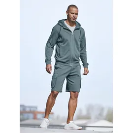 AUTHENTIC LE JOGGER "kurze Sweathose", Herren, Gr. 3XL (64/66), N-Gr, grün, Sweatware, Obermaterial: 60% Baumwolle, 40% Polyester, unifarben, regular fit ca. Mitte Knie, Hosen Sweatshorts, Cargotaschen mit Webdetails