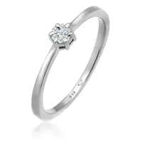 Elli DIAMONDS Ring 585 Weißgold Verlobungsring in Silber | Gr.: 52