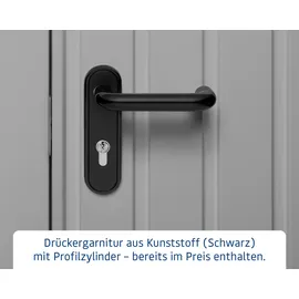 Hörmann EcoStar Gerätehaus 2,37 x 1,81 m Graualuminium