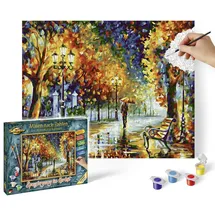 Schipper 609240910 - Malen nach Zahlen Spaziergang im Herbst, 24 x 30 cm