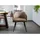 Massivmoebel24 Esszimmerstuhl Iron Label Stuhl Echtleder beige/braun
