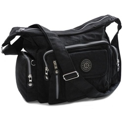 BAG STREET Umhängetasche Bag Street – Crossbody Bag Stofftasche Umhängetasche Schultertasche schwarz Einheitsgröße