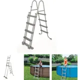 The Living Store - Bestway Poolleiter 4 Stufen Flowclear 122 cm 58331 - Pool-Lleiter, -treppen & -rampen - Grau
