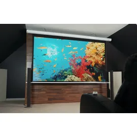 Elite Screens Saker Tab Tension SKT150XHW2-E6 Projektorleinwand, Weiß