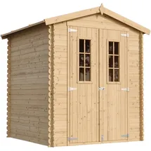 TIMBELA Gartenhaus M320C+M320G 1,96 x 1,86 m Beige