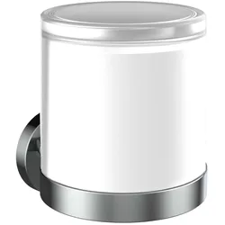 Emco round Sensor-Seifenspender mit Stülpbecher aus satiniertem Kristallglas, Accessoires, chrom