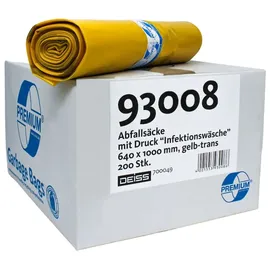 EMIL DEISS KG (GmbH + Co.) DEISS Premium® Infektionswäschesack 85 Liter, Karton 10 Rollen)
