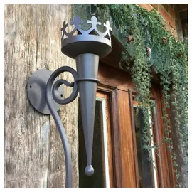 Antikas Wandkerzenhalter in Antik Optik aus Metall | 50 cm x 9 cm | Mittelalterliche Fackel | Wandfackel rustikal | historische Burgfackel von Antikas