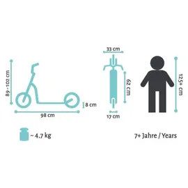 Star Scooter Star-Scooter Cityroller 205 mm Schwarz/Grün