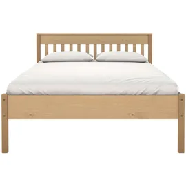 MID.YOU Bett Luna 140 x 200 cm Kiefer massiv eichefarben lackiert