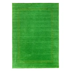 Morgenland Gabbeh Teppich - Loribaft Perser - Nova - grün - 300 x 200 cm - rechteckig