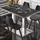 GGM Möbel Bistrotisch 120 x 70 x 75 cm Schwarz Marmor/Edelstahl