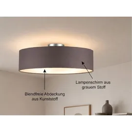 meineWunschleuchte Calma 1 E14 rund braun-grau Ø 50 cm