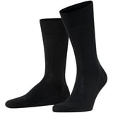 Herren Socken Sensitive London Strümpfe Uni Baumwollmischung Schwarz 39-42