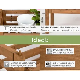 needs&wants® Pflanzenständer 51 x 23 x 122 cm Braun
