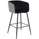 Hti-Living Barhocker Delray 1 St. gepolstert Metall Schwarz