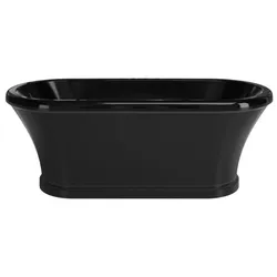 Casa Padrino Jugendstil Badewanne Schwarz 170 cm - Freistehende Retro Stil Badewanne
