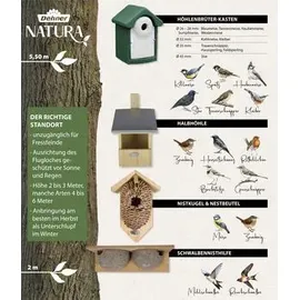 dehner natura premium Nistkasten Smilla, ca. B19,5/H22,5/T16,5 cm, rot
