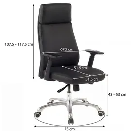FineBuy Porto Leder Schwarz