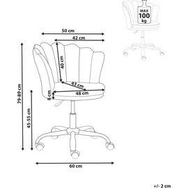 Beliani Monticello Samt Blau