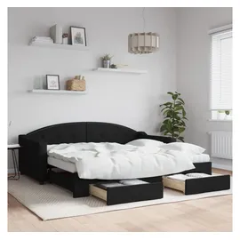 vidaXL Tagesbett 90 x 190 cm Schwarz