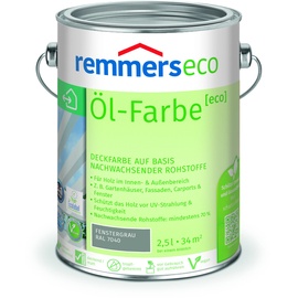 Remmers Öl-Farbe [eco] fenstergrau (RAL 7040), 2,5 ltr -
