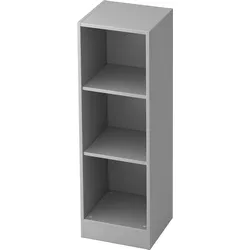 bümö office Regal grau, Standregal Holz - Aktenregal für Ordner & Bücher, Bücherregal 40 cm schmal, 3 OH Regal Wand, Büroregal, Holzregal,