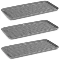 Navaris Schuhabtropfschale Schuhmatte Ablage - 3X Schuhablage mit erhöhtem