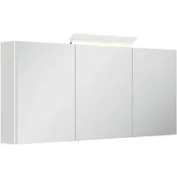 Posseik Spiegelschrank inkl. Design LED-Lampe u. Glasböden 140 cm