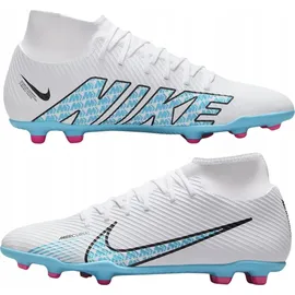 Nike Mercurial Superfly 9 Club FG/MG Herren Weiß/baltischblau-rosa Explosion 44,5