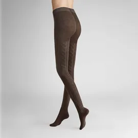 Hudson Winter Plait Strumpfhose 44-46 Braun