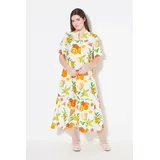 Ulla Popken Maxikleid A-Linie Weiß 42/44