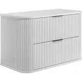 Rodan Waschbeckenunterschrank 2 Schubladen 80 x 51 cm Weiß