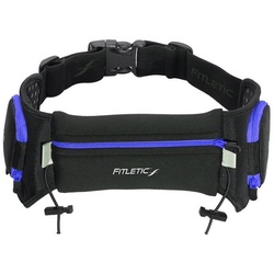 Fitletic Laufgürtel QUENCH – Laufgürtel für Handy, Sportgürtel, Fitnessgürtel, Lauftasche Premium Laufausrüstung blau|schwarz L / XL