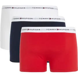 Tommy Hilfiger Signature Essential Um0um02761 Boxershorts 3 Einheiten Desert Sky / White / Primary Red L
